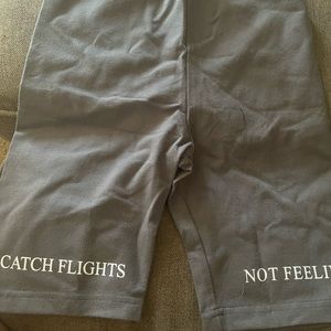 Catch Flights Not Feelings Biker Shorts
